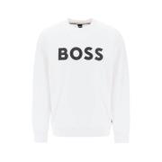 Hugo Boss Rundhalsad Sweatshirt White, Herr