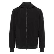 Woolrich Svart Soft Shell Full Zip Hoodie Black, Herr