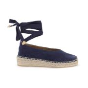 Castañer Handgjorda Ballerina Espadriller med Band Blue, Dam