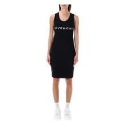 Givenchy Svart Tank Top Midi Klänning Black, Dam