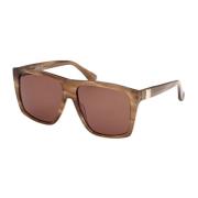 Max Mara Prism Solglasögon i Havana Brown/Brown Brown, Unisex