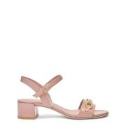 Stuart Weitzman Elegant Sandal med Logodetalj Pink, Dam