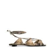 The Attico Sandals Beige, Dam