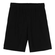 Blue Sky Inn Svarta Våffelstickade Shorts Black, Herr