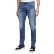 Armani Exchange Blå Denim Jeans för Män Blue, Herr