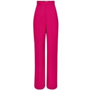 Nina Ricci Flared Wool Pants in Fuchsia Pink, Dam