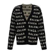 Balenciaga Svarta Sweaters med Brätte Black, Herr