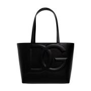 Dolce & Gabbana Läder shopper väska Black, Dam