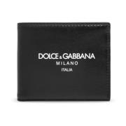 Dolce & Gabbana Läderplånbok med logotyp Black, Herr