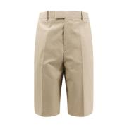 Salvatore Ferragamo Beige Shorts med dragkedja Beige, Herr