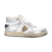 Philippe Model Vita Silver High Top Sneakers White, Dam