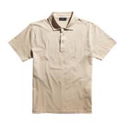 Fay Frosted Jersey Polo Beige, Herr