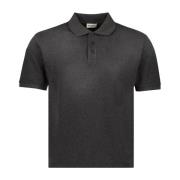 Saint Laurent Cassandre Polo Shirt Gray, Herr