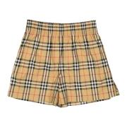 Burberry Vintage Check Flared Shorts Multicolor, Dam