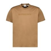 Burberry Logo T-shirt för Casual Look Brown, Herr