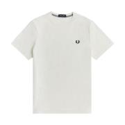 Fred Perry Elegant Bomull T-shirt med Laurel Logo White, Herr