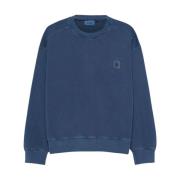 Carhartt Wip Navy Blue Sweater med Logo Patch Blue, Herr