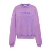 Acne Studios Lila Blurred Logo Sweatshirt Purple, Dam