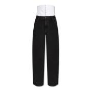 Rotate Birger Christensen Jeans med korsett Black, Dam