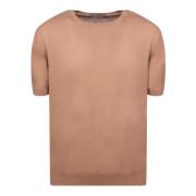 Tagliatore Brun Bomull T-shirt Rundhals Regular Fit Brown, Herr