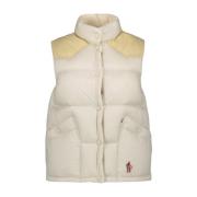 Moncler Quiltad Väst Sorapis Beige, Dam