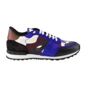 Valentino Garavani Camouflage Sneakers Almond Toe Rubber Sole Multicol...