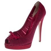 Casadei Pre-owned Pre-owned Satin klackskor Red, Dam