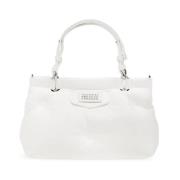 Maison Margiela Quiltad Signatur Nummer Motiv Väska White, Dam