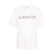 Lanvin Mjuk Jersey Logo T-shirts och Polos Pink, Dam