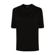Moncler Svarta T-shirts och Polos med Logo Black, Dam
