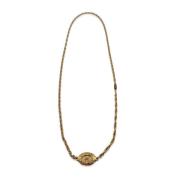 Chanel Vintage Pre-owned Metall halsband Yellow, Dam