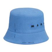 Marni Denim bucket hat med lagning Blue, Herr