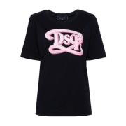 Dsquared2 T-shirt S24668 Stilfull Kollektion Black, Dam