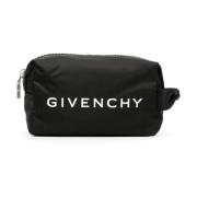 Givenchy Svart G-Zip Logo Tvättpåse Black, Herr