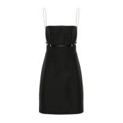 Givenchy Svart Bustier-stil Klänning med Satinbälte Black, Dam