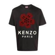 Kenzo Bomull Logo Patch T-shirt Black, Herr