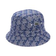 Lacoste Blå Bucket Hat med Ikonisk Design Blue, Herr