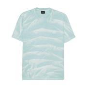 Paul Smith Sun Bleach Print Bomull T-shirt Blue, Herr