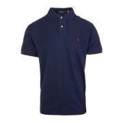 Ralph Lauren Blå Polo Skjorta Amerikansk Stil Blue, Herr