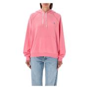 Ralph Lauren Rosa Band Stickat Hoodie Pink, Dam