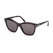 Tom Ford Lucia Solglasögon för kvinnor Black, Unisex