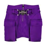 Versace Kort Kjol Medusa '95 Stil Purple, Dam
