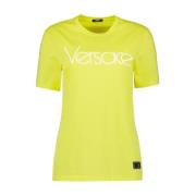 Versace Ekologisk Bomull Logo T-shirt 1978 Yellow, Dam