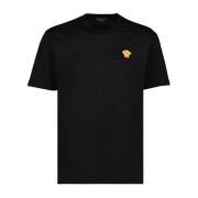 Versace Medusa Broderad T-shirt Rund Hals Black, Herr