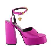 Versace Plattforms Sandaler med Medusa Charm Pink, Dam