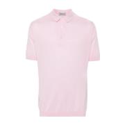 John Smedley Rosa Bomullspolo Skjorta Korta ärmar Pink, Herr