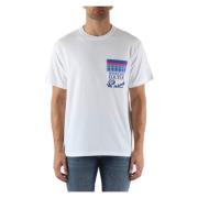 Versace Jeans Couture Regular Fit Bomull T-shirt med Framficka White, ...