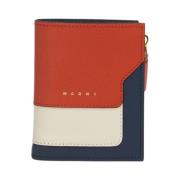 Marni Saffiano läder plånbok med dubbelfack Multicolor, Dam