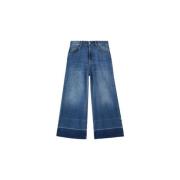 Liu Jo Blå Wide Leg Jeans Ss21 Blue, Dam