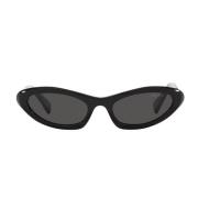 Miu Miu Cat-Eye Solglasögon Glimpse Stil Black, Dam